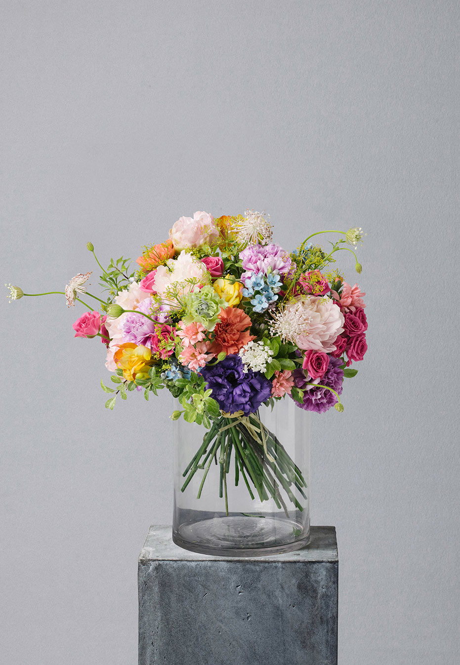  flower bouquet of japanese peony by flannel flowers