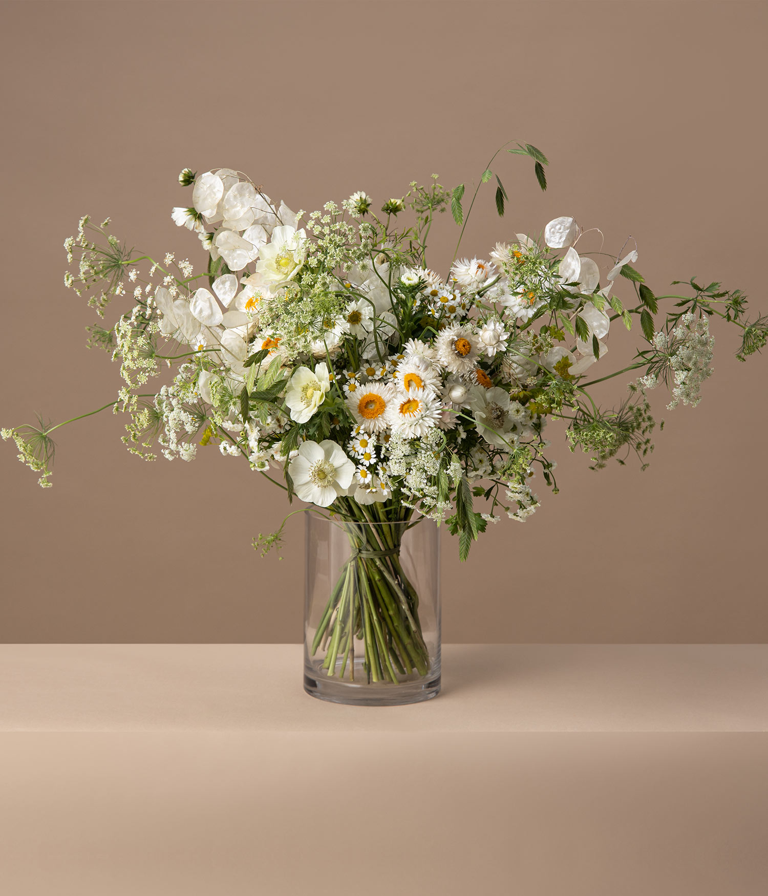 Chantilly anemone flower bouquet by flannel flowers
